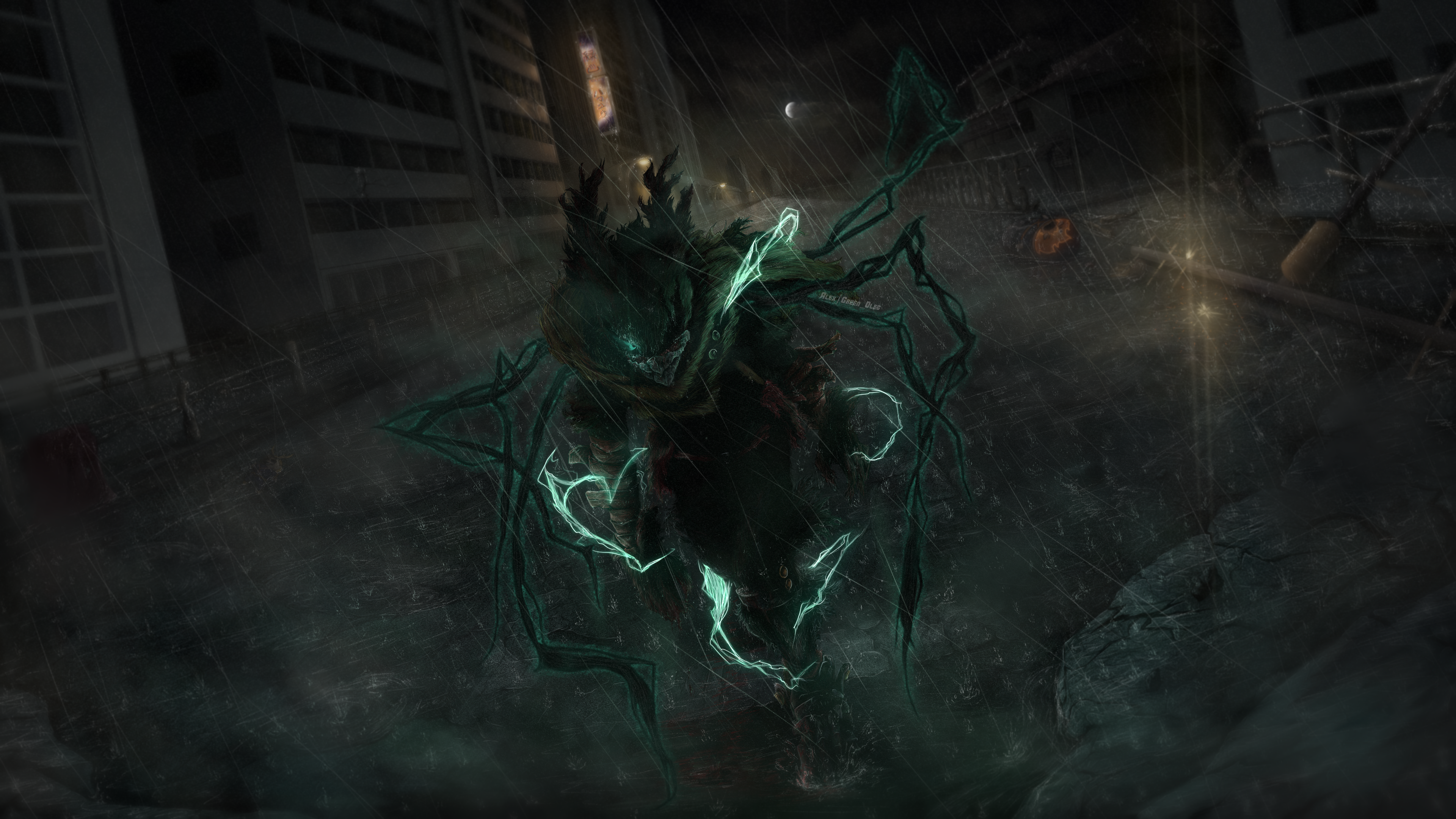 Deku Landscape Manga Painting Desktop