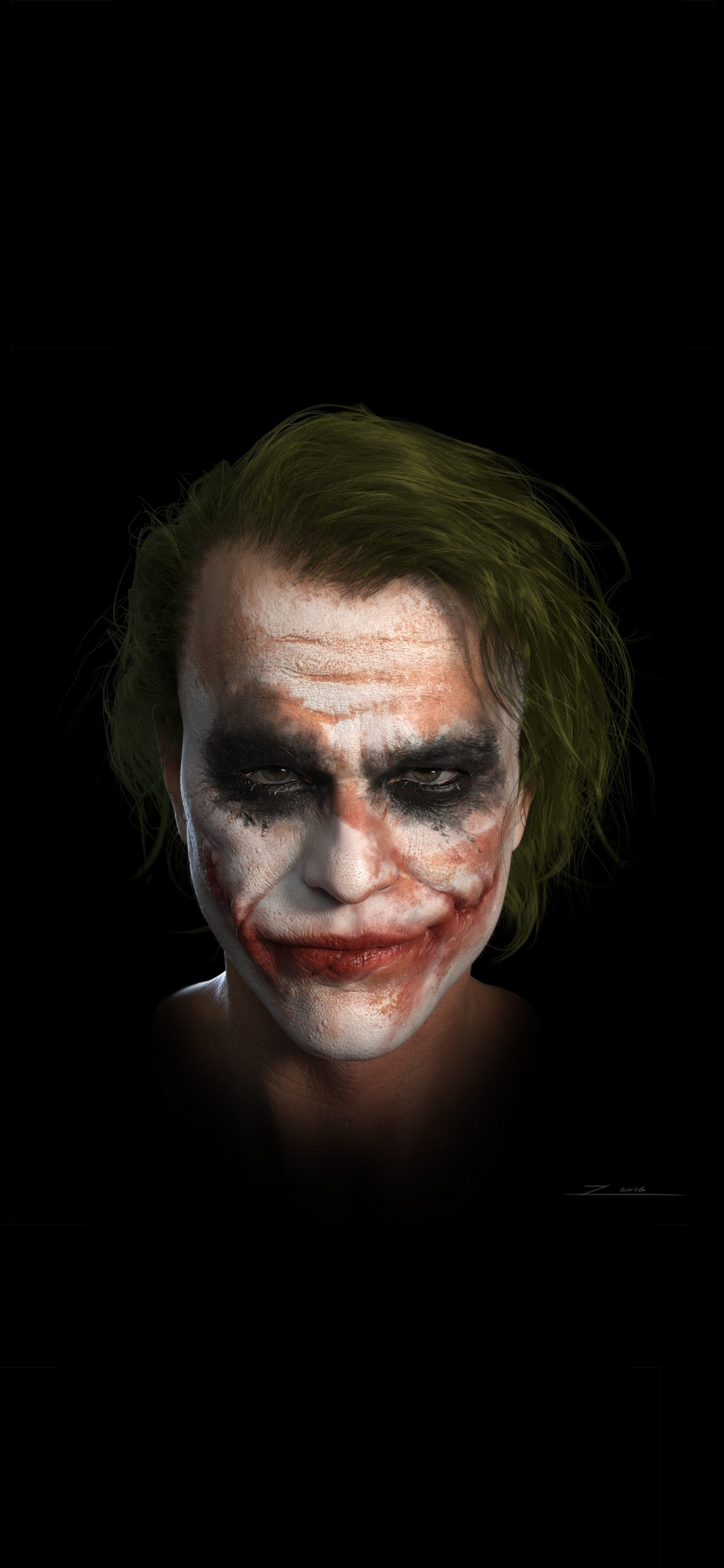 Download wallpaper 1125x2436 joker