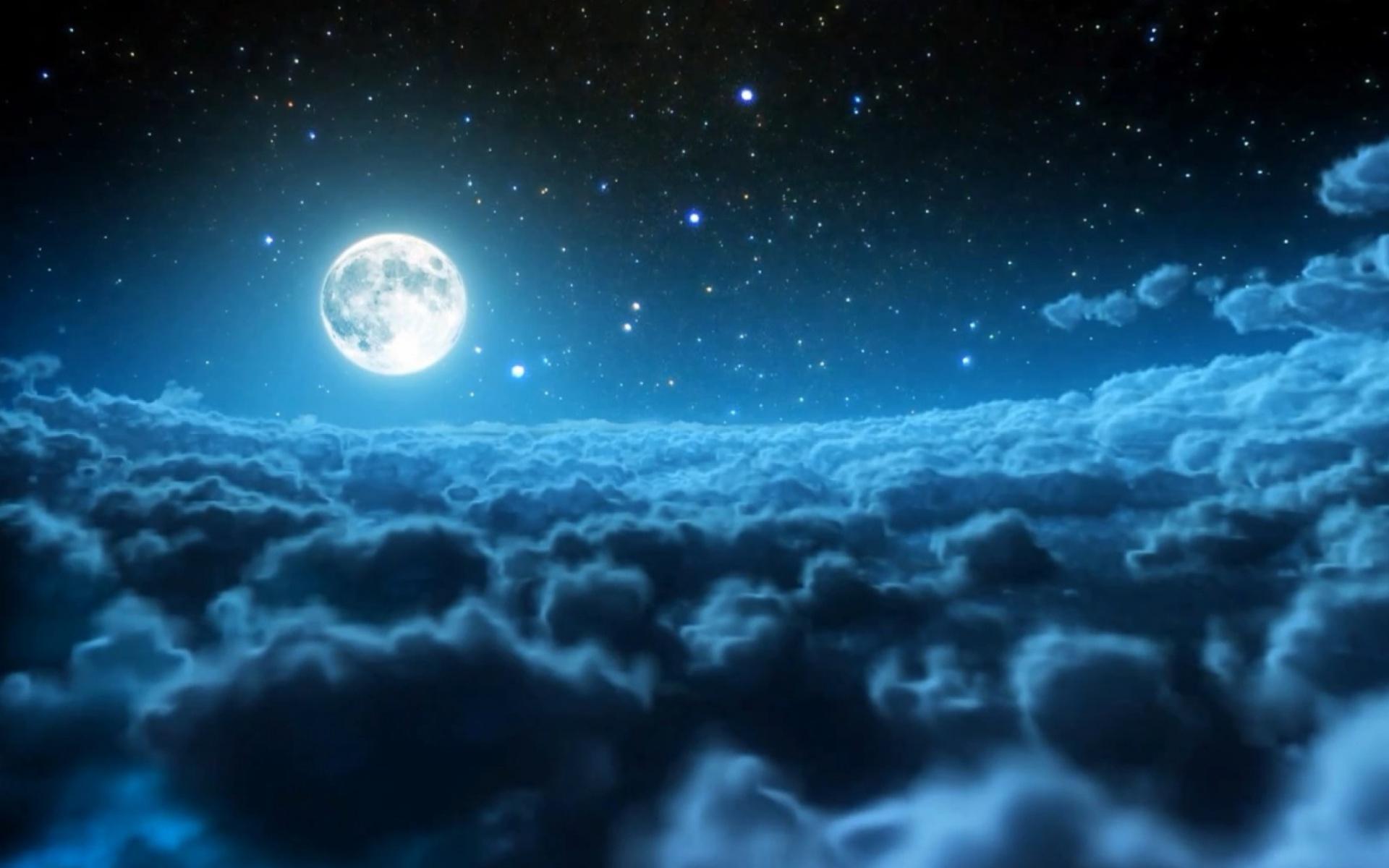Anime Night Sky Moon Wallpaper Free Anime Night Sky Moon Background