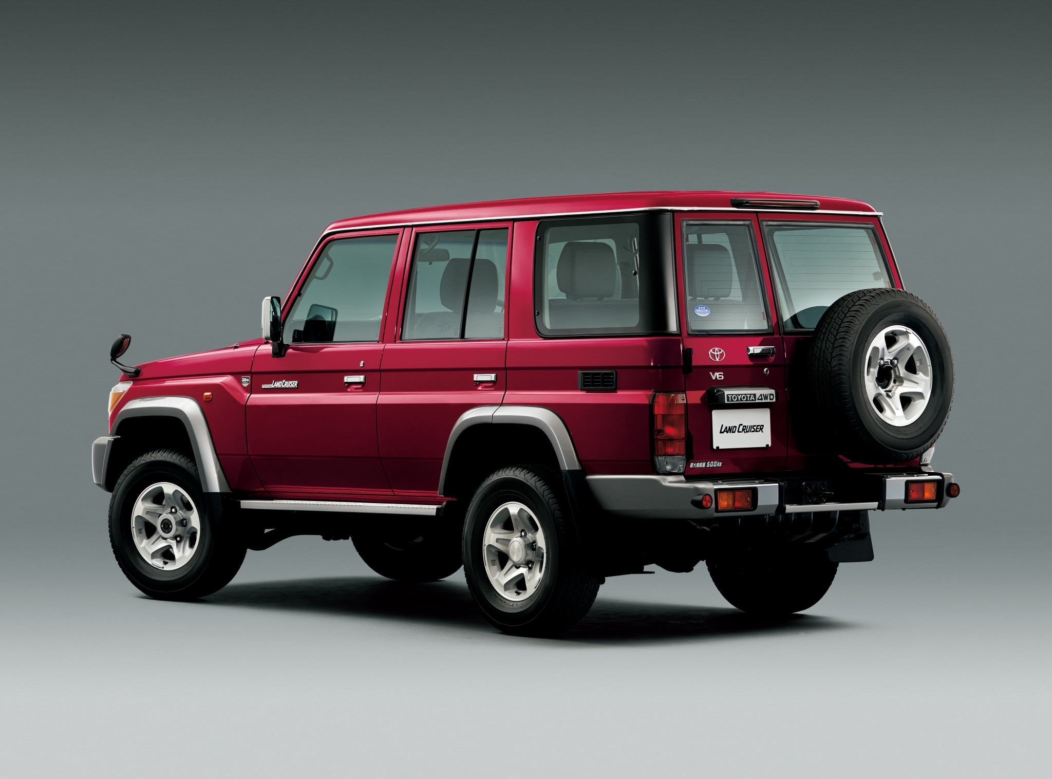 Red Vehicle Toyota Land Cruiser