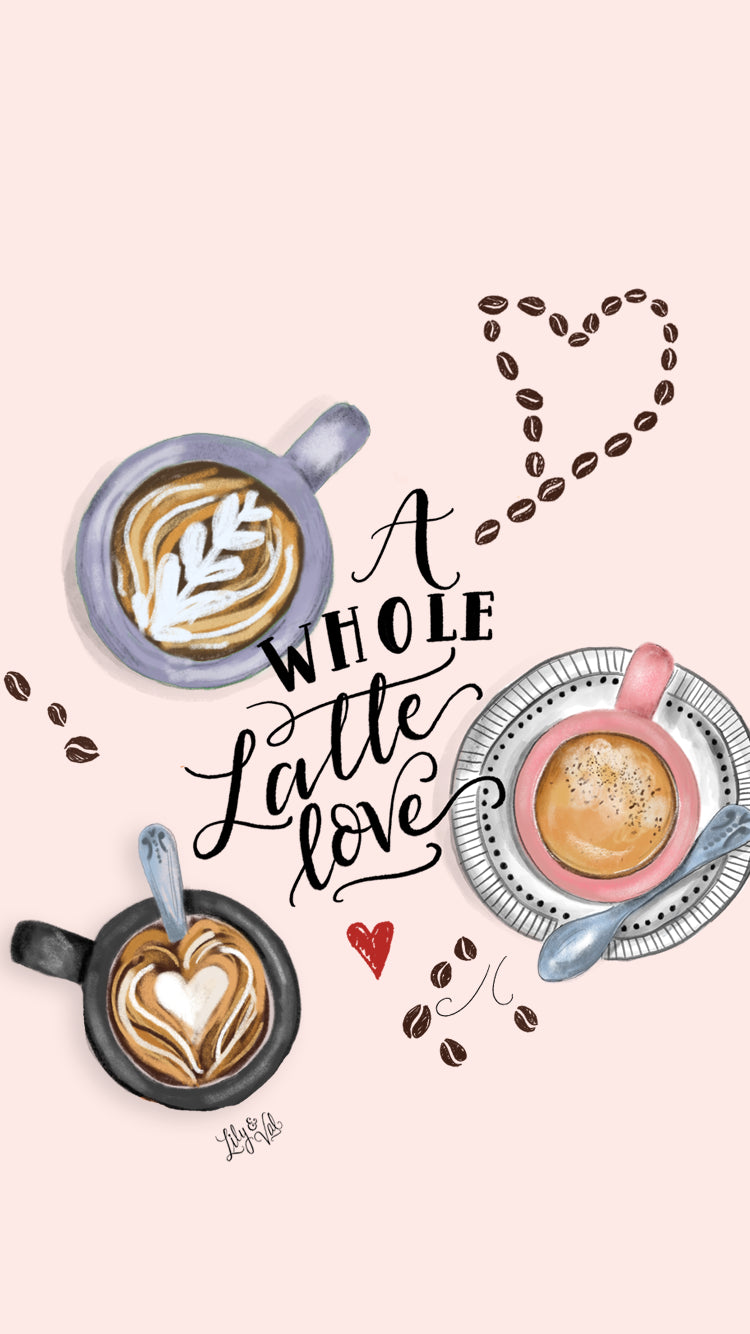 Whole Latte Love February Free Desktop Wallpaper Download & Val Living