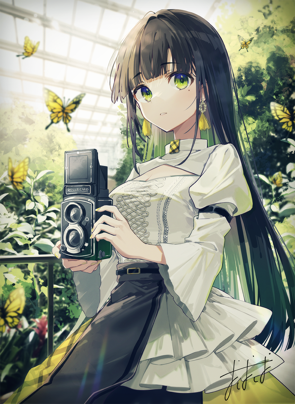 Download wallpaper 950x1534 green hair cute anime girl original iphone  950x1534 hd background 5741