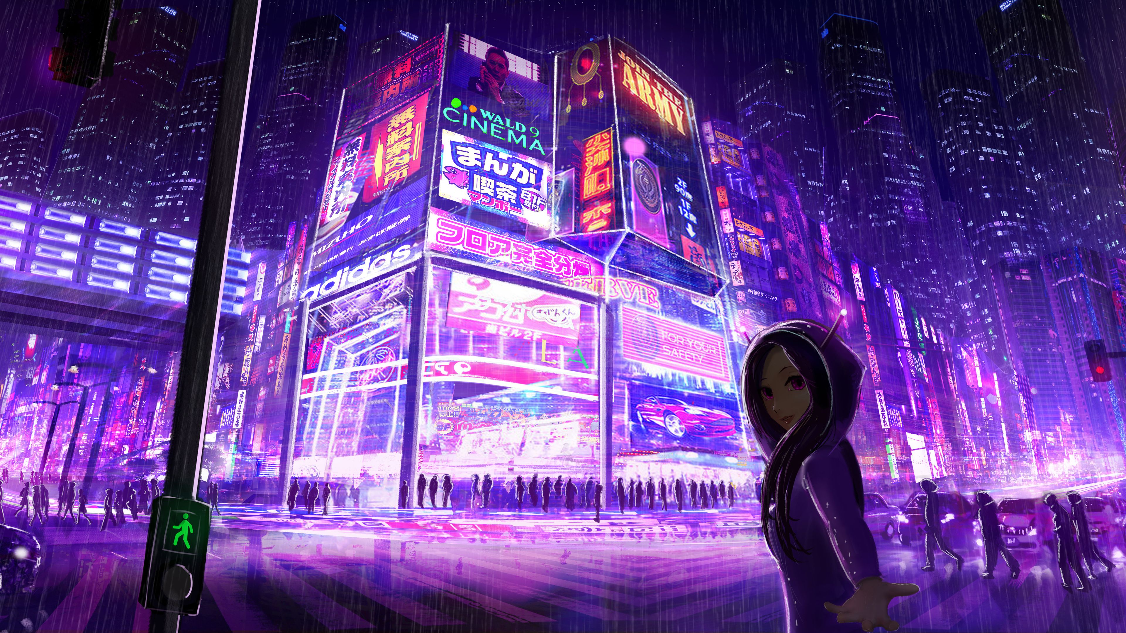 Cyberpunk Night City Car Buildings 4K Wallpaper #4.1066