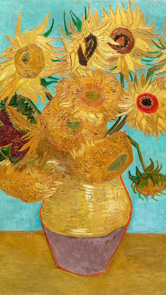 Download premium image of Van Gogh iPhone wallpaper, still life sunflowers HD background by Moss a. iPhone background art, Van gogh wallpaper, Sunflower wallpaper