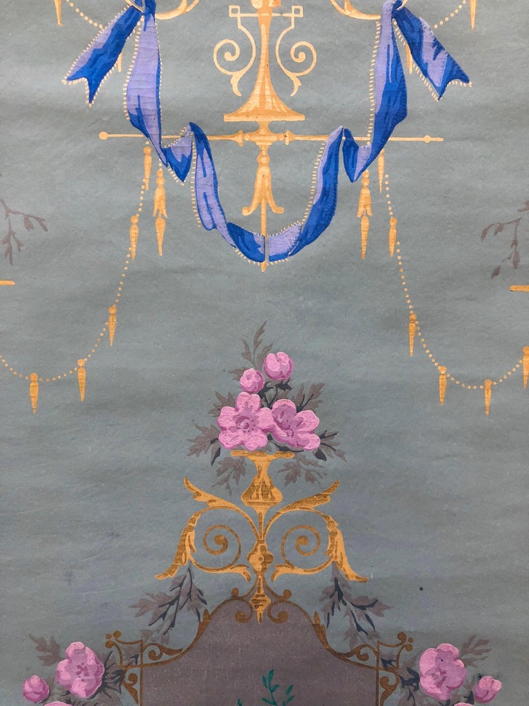 19th Century French Hand Painted Wallpaper, Second Empire Era, E. Muller Style at 1stDibs. french empire wallpaper, the second empire is at hand, 19th century french wallpaper