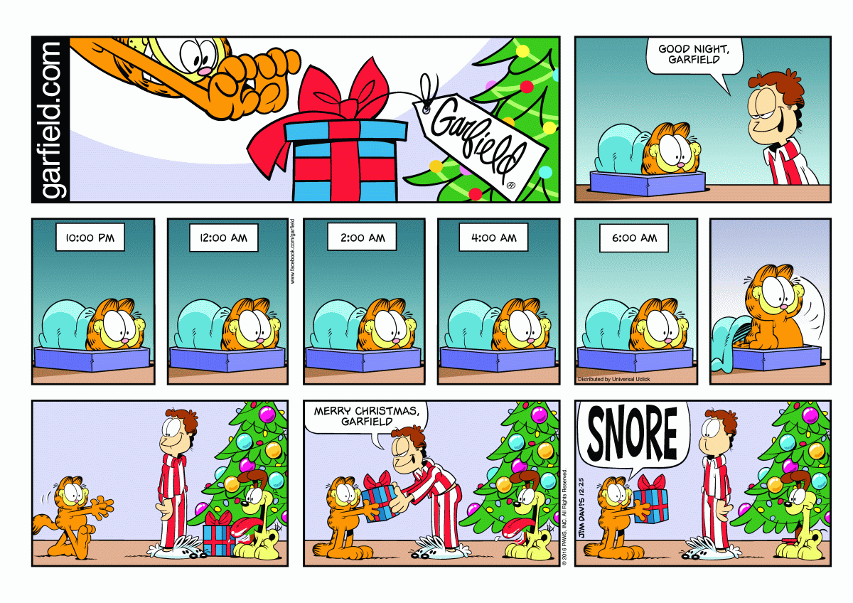 Garfield 12 25. Christmas Comics, Garfield Christmas, Garfield And Odie