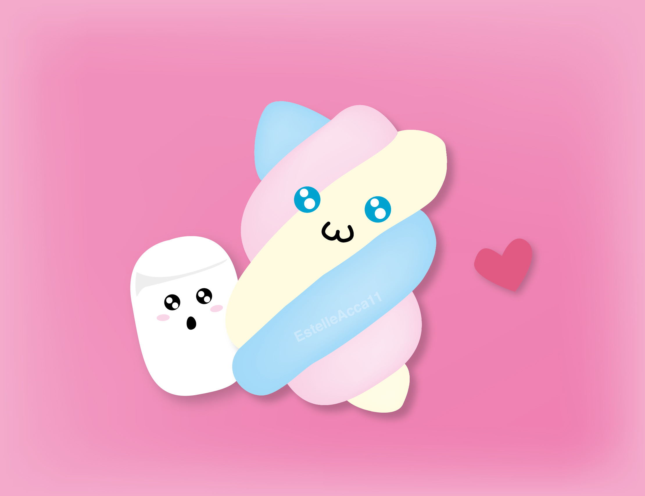 Cute Marshmallow Wallpaper