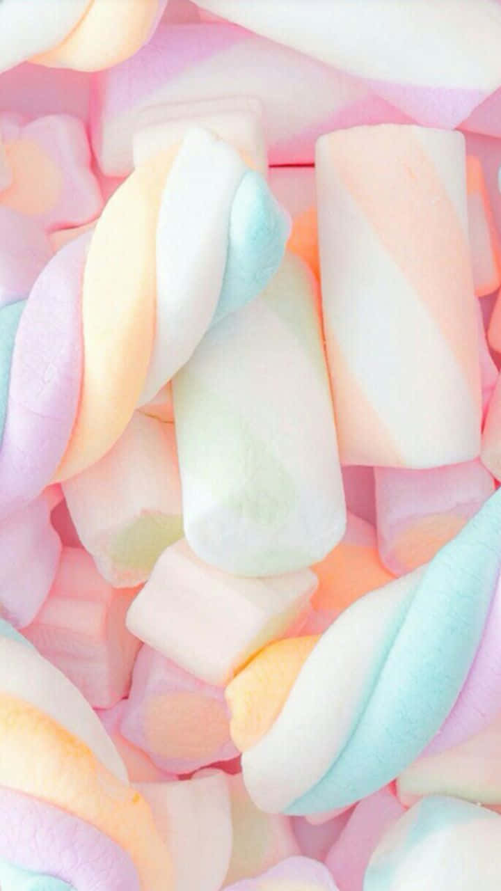 Download Aesthetic Colors Of Fluffy Marshmallows Wallpaper