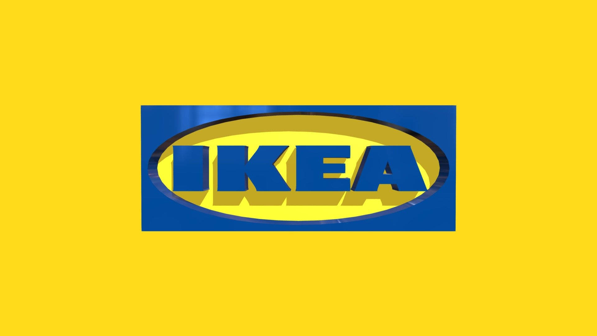 Download Simple Ikea Logo Yellow Wallpaper