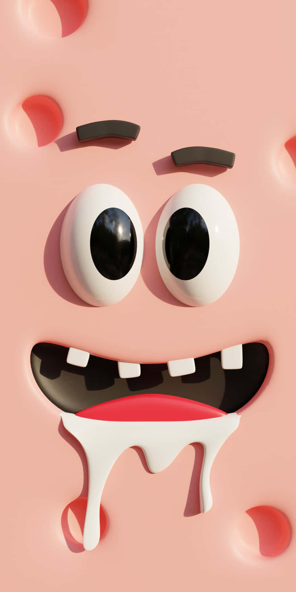 Download Super Cool 3D Drooling Patrick Star Wallpaper