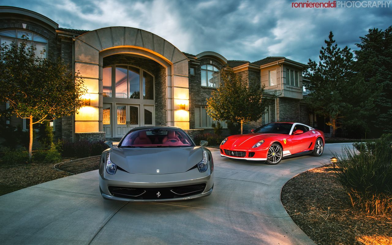 Mansion with Cars Wallpaper