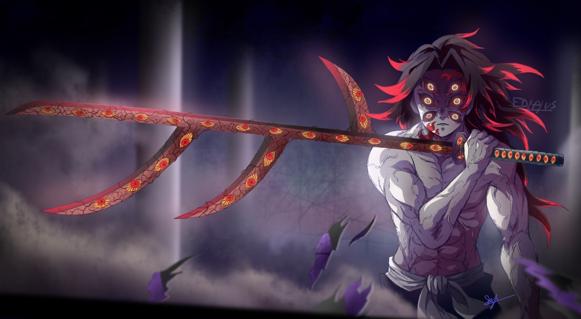 Demon Slayer Kokushibo Wallpaper Free Demon Slayer Kokushibo Background