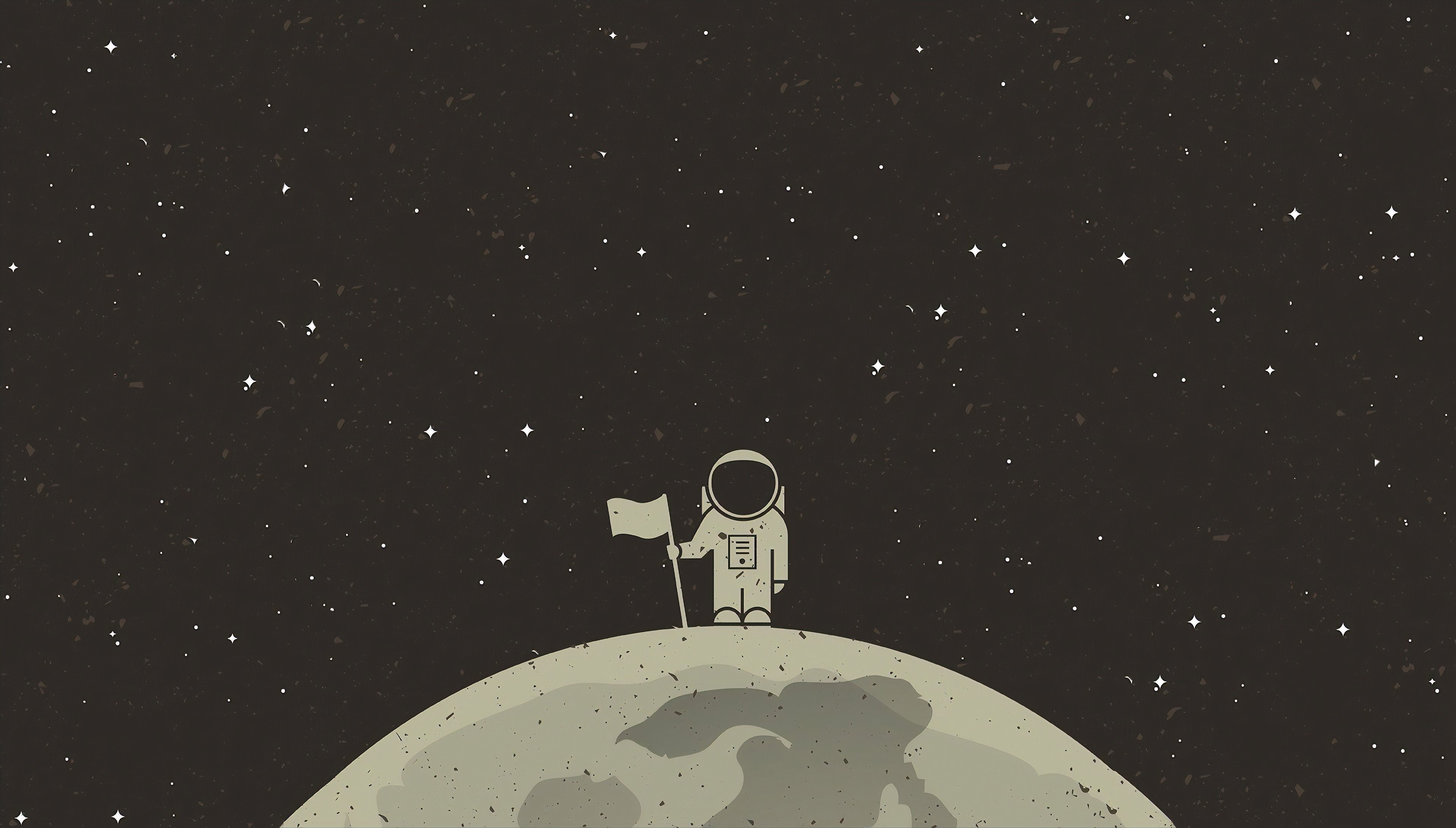 Wallpaper / astronaut, artist, artwork, digital art, hd, 4k, minimalism, minimalist free download