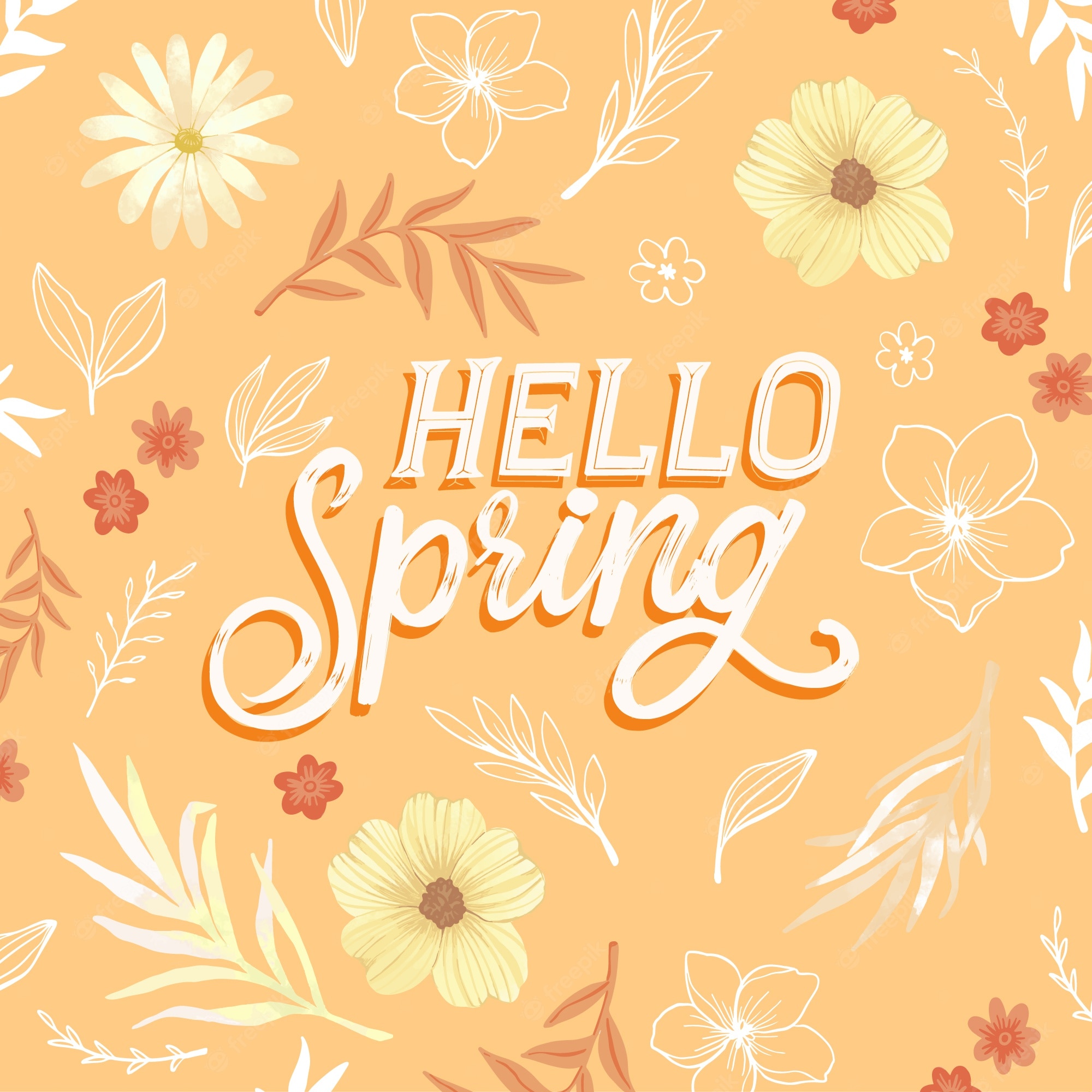 Spring orange Vectors & Illustrations for Free Download