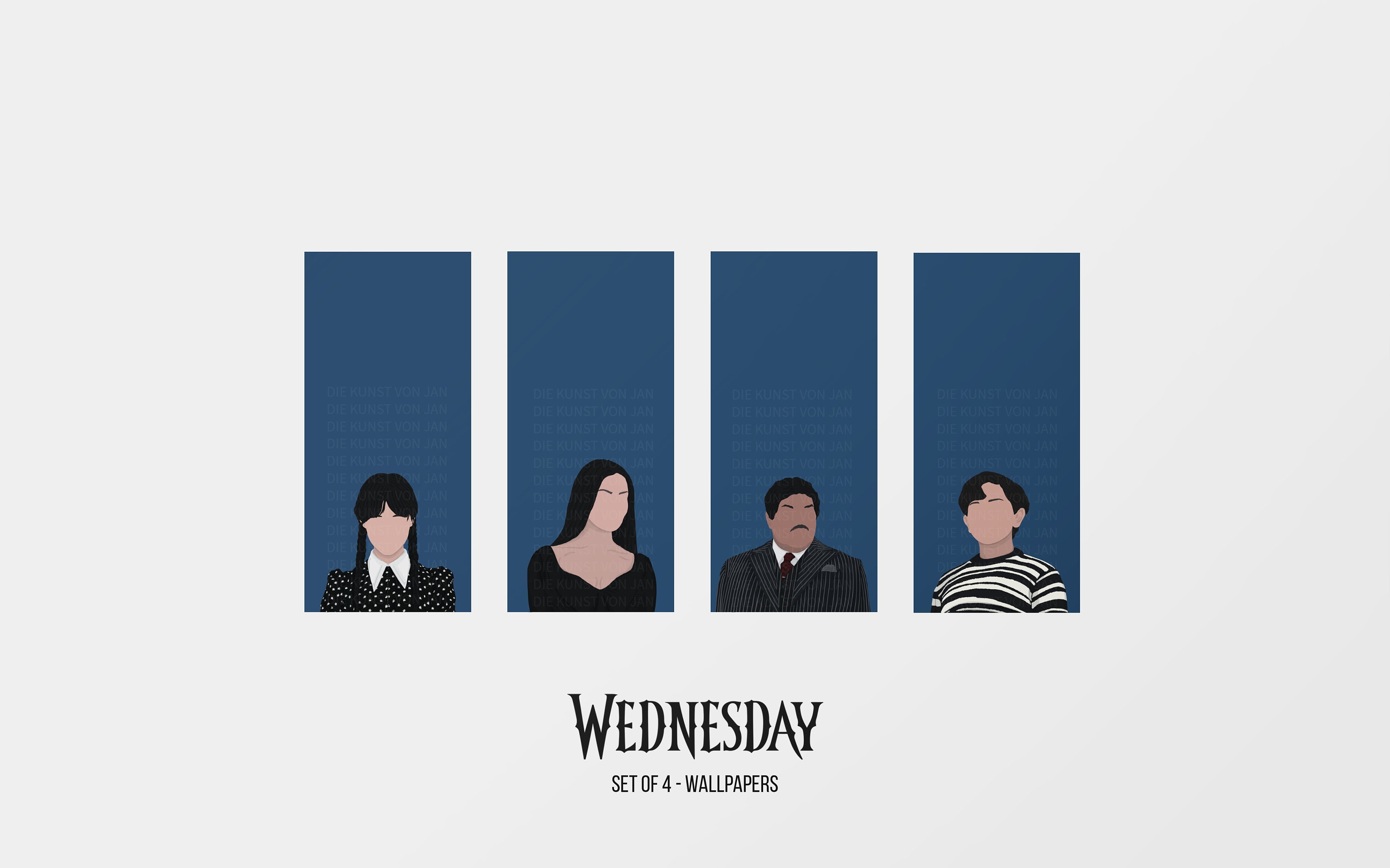 Wednesday Addams Set of 4 Wallpaper Wednesday Addams PNG