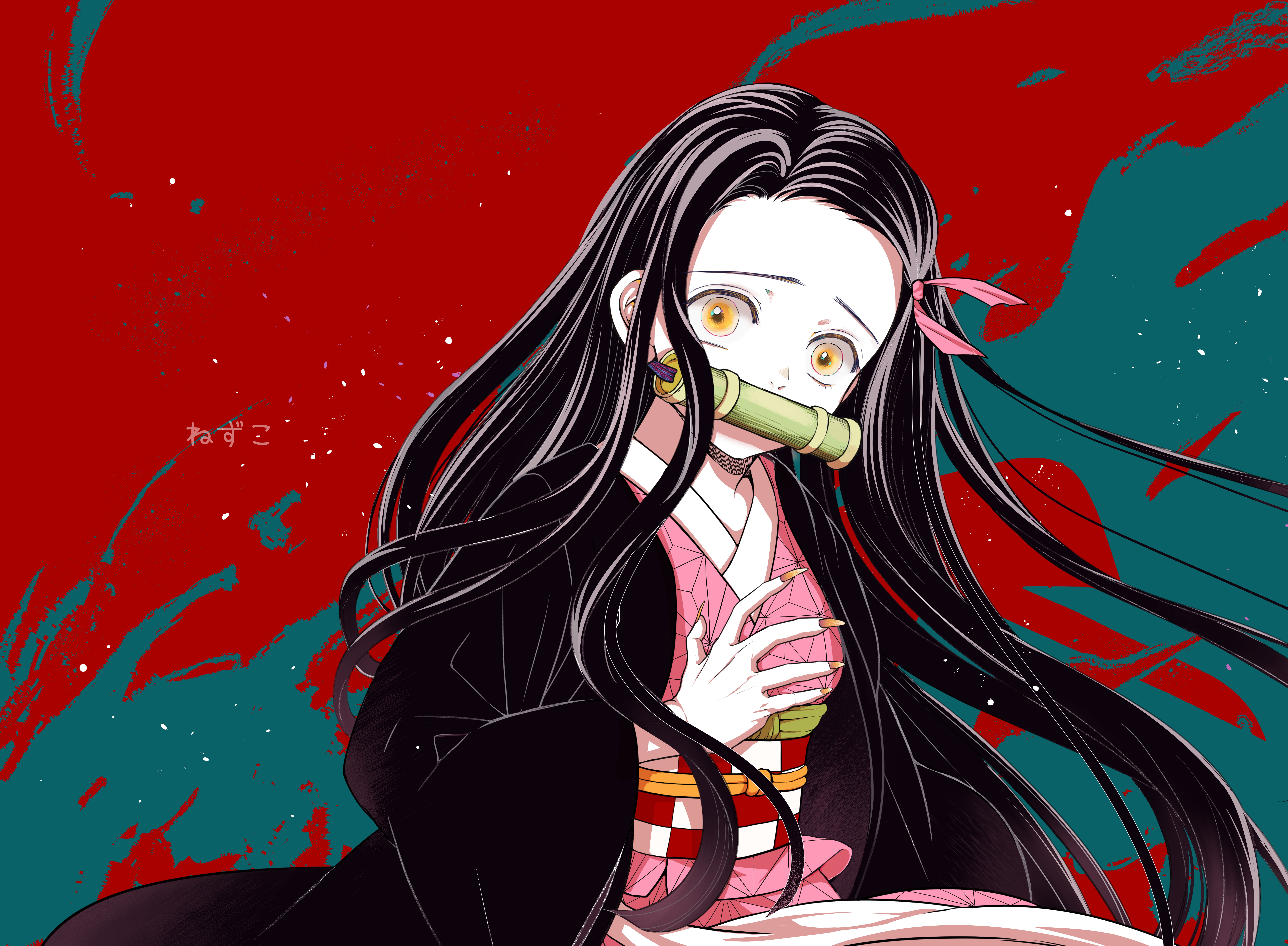 Nezuko Kamado Wallpaper 4K, Anime