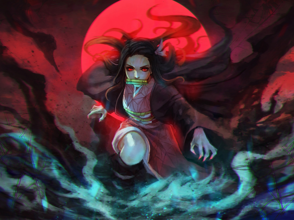 Wallpaper demon slayer, nezuko kamado, anime girl, art desktop wallpaper, HD image, picture, background, 835730