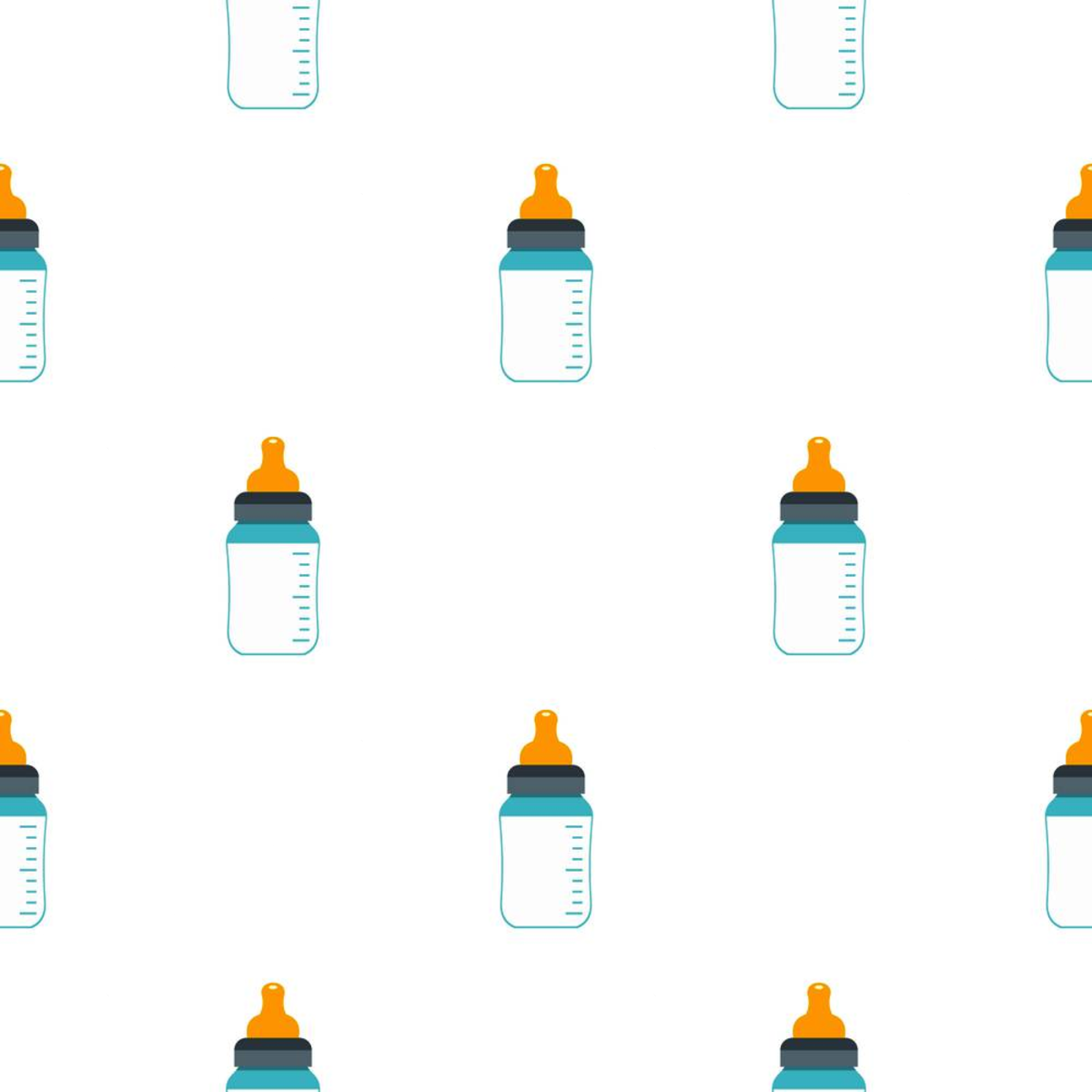 Feeding Bottle Pattern Seamless Background In Flat Style Repeat Vector Illustration, Dairy, Feeding, Empty Background Image And Wallpaper for Free Download