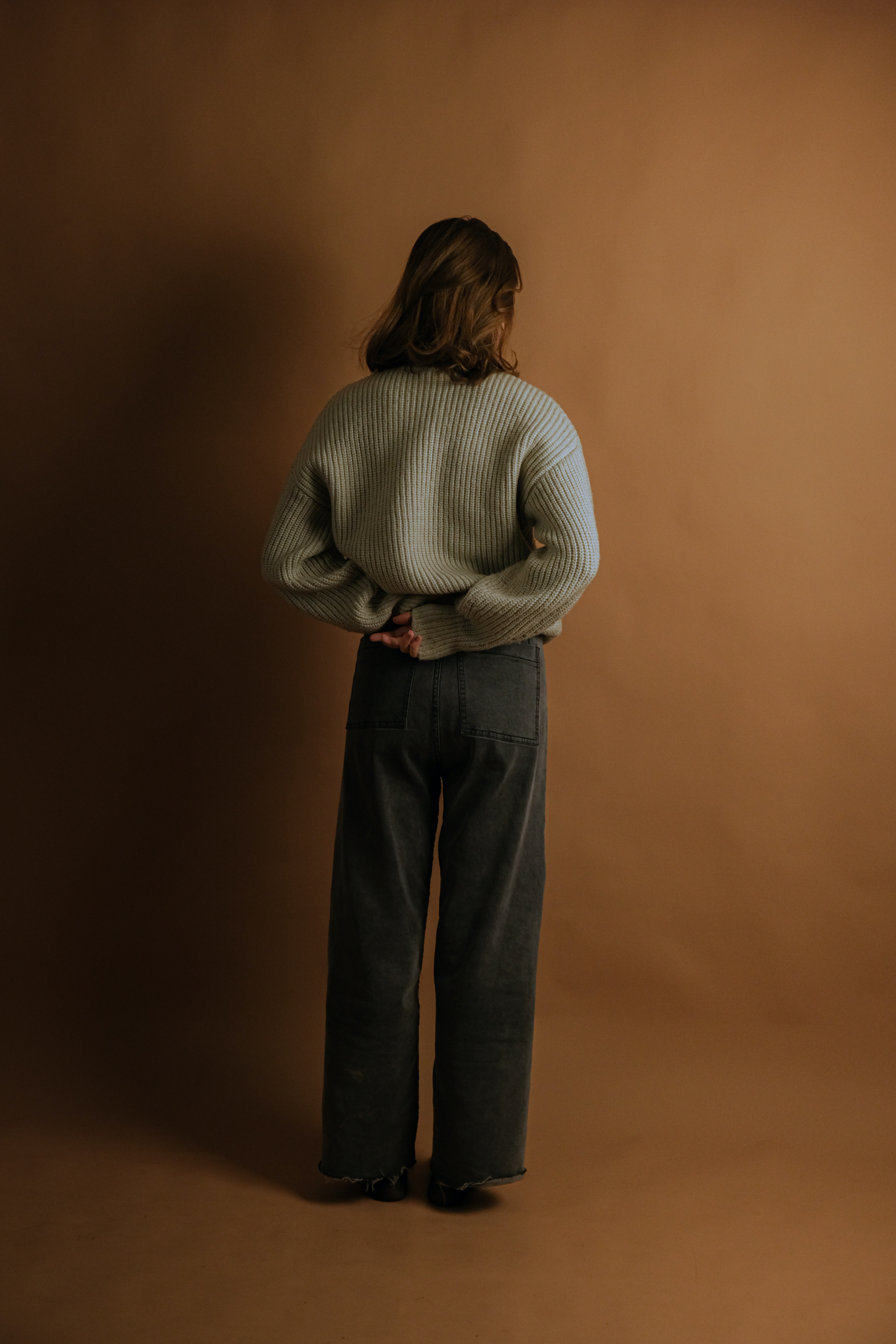 Back View of Woman in Baggy Clothes · Free