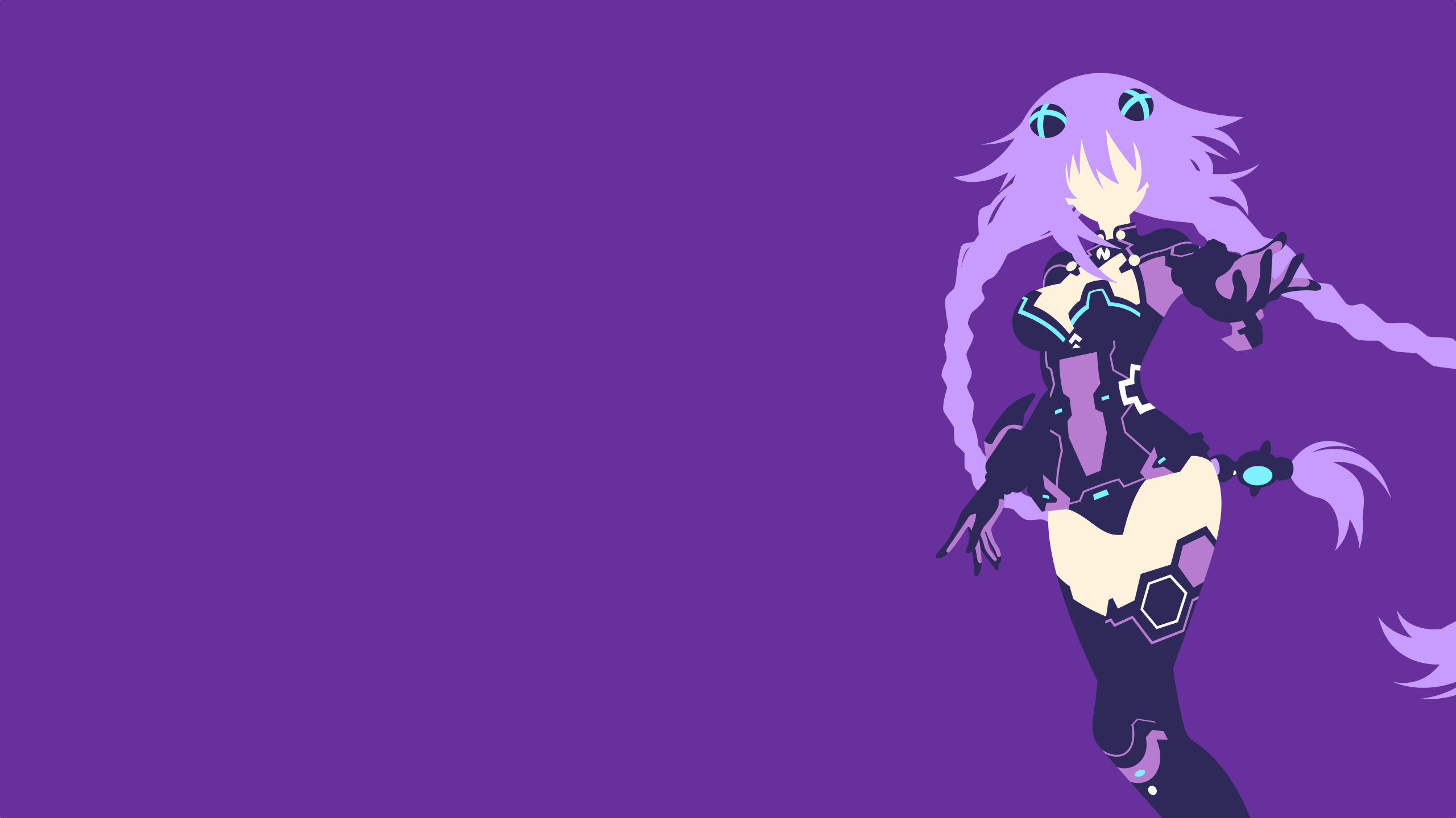 Wallpaper / Purple Heart (Hyperdimension Neptunia), Hyperdimension Neptunia, anime girls, anime, purple background free download