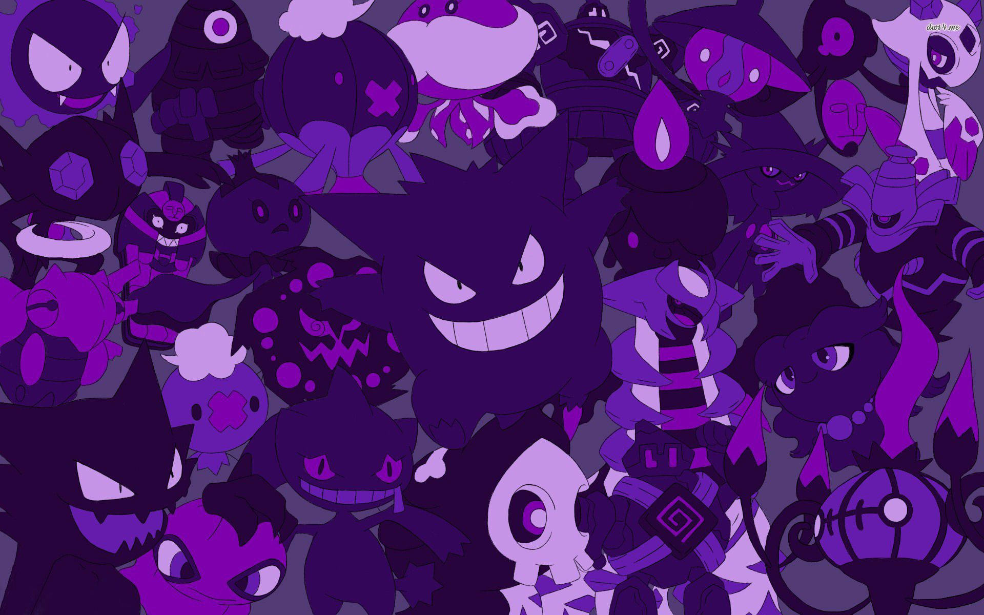 Download Purple Anime Aesthetic Pokémon Species Wallpaper