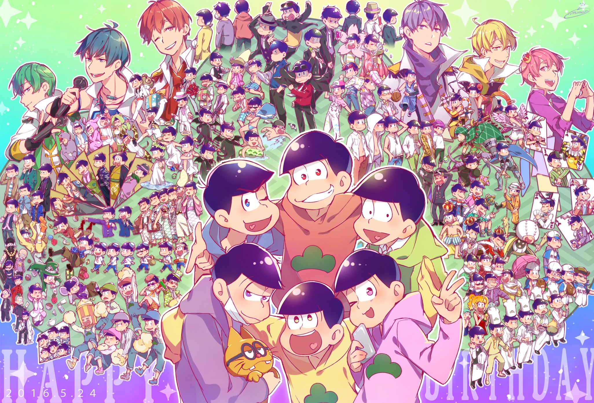 osomatsu kun, Matsuno, Todomatsu, Matsuno, Karamatsu, Matsuno, Juushimatsu, Matsuno, Choromatsu Wallpaper HD / Desktop and Mobile Background