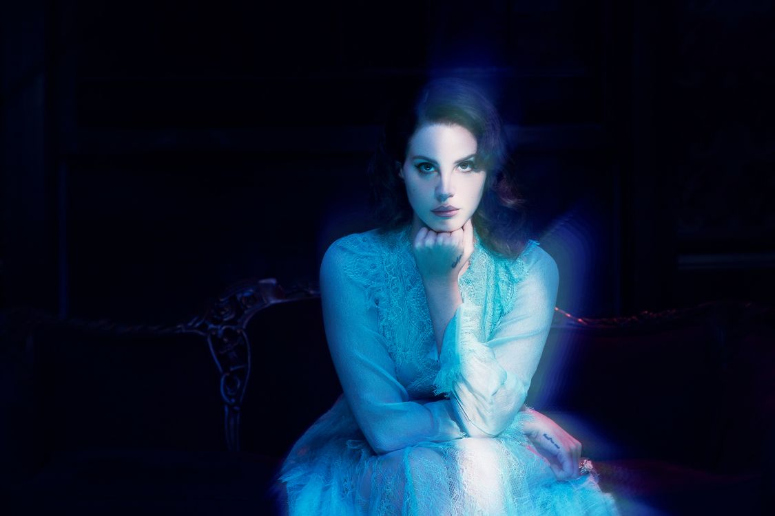 Wallpaper Lana Del Rey, Blue, Light, Beauty, Fashion, Background Free Image