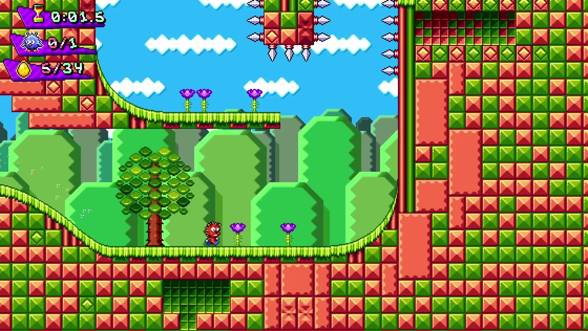 Spicy Gyro Games Panic Porcupine Page Is Live On #Steam! Over 50 Stages Of Topsy Turvy, Spike Laced, Slime Drenched, Buzzsaw Filled Deathtraps! But Be Careful. There Are No Rings! #indiedev #nintendoswitch #pixelart #