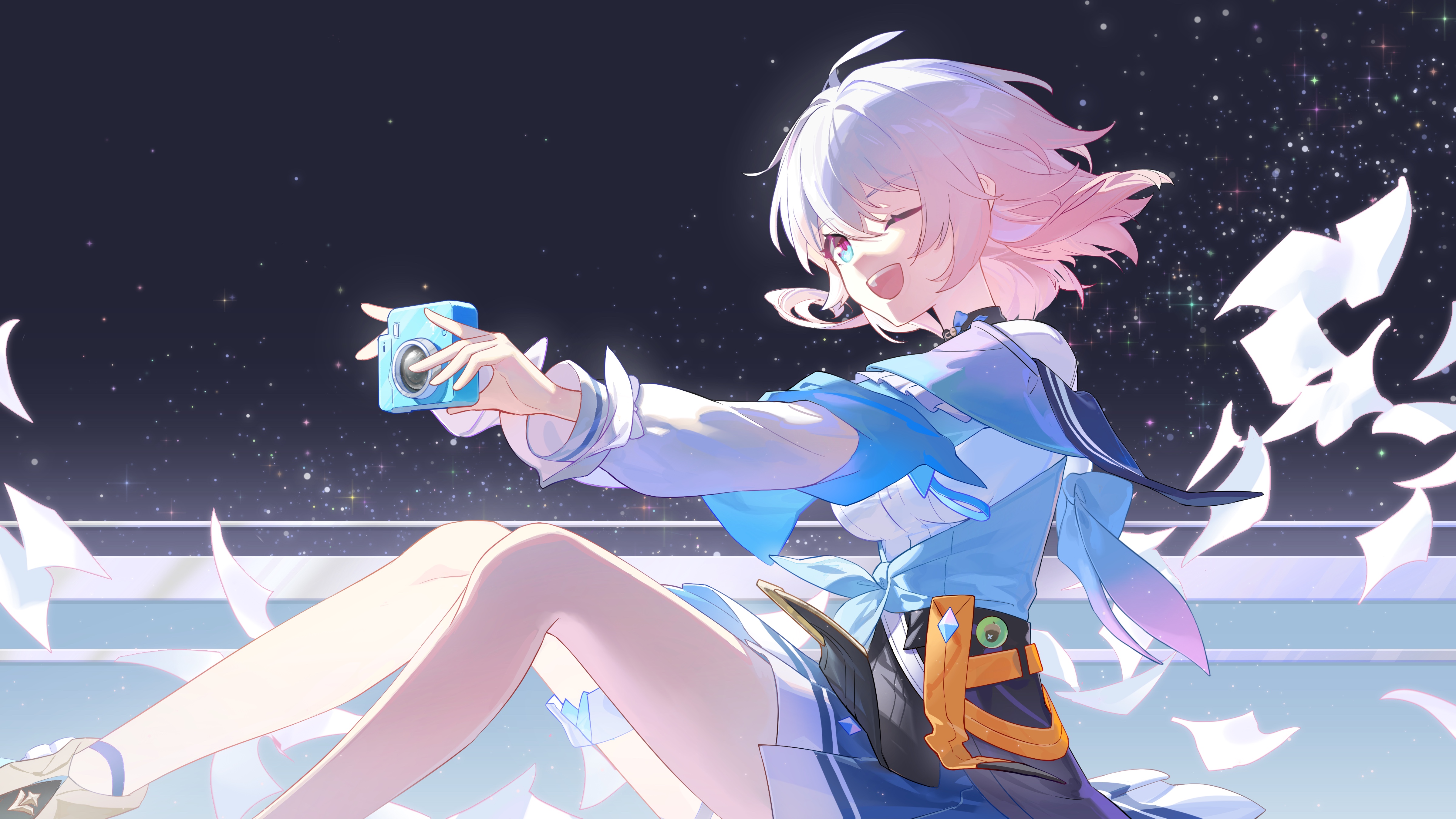 Anime Anime Girls Camera Paper Honkai Star Rail March 7th Wallpaper:4800x2700