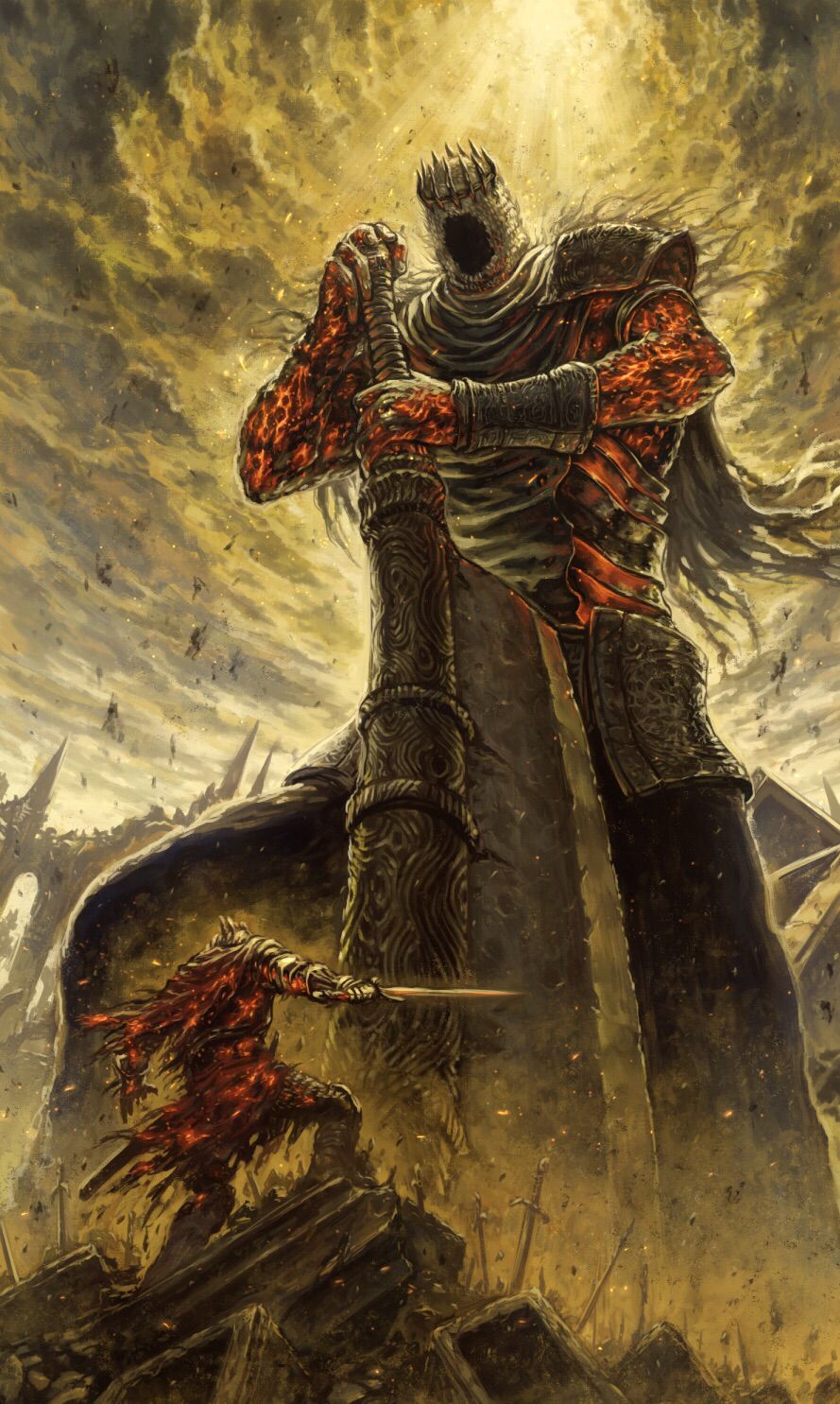 Yhorm the giant, reclusive lord of the profaned capital. Lord of cinder. Dark souls 2, Dark souls 3, Dark souls