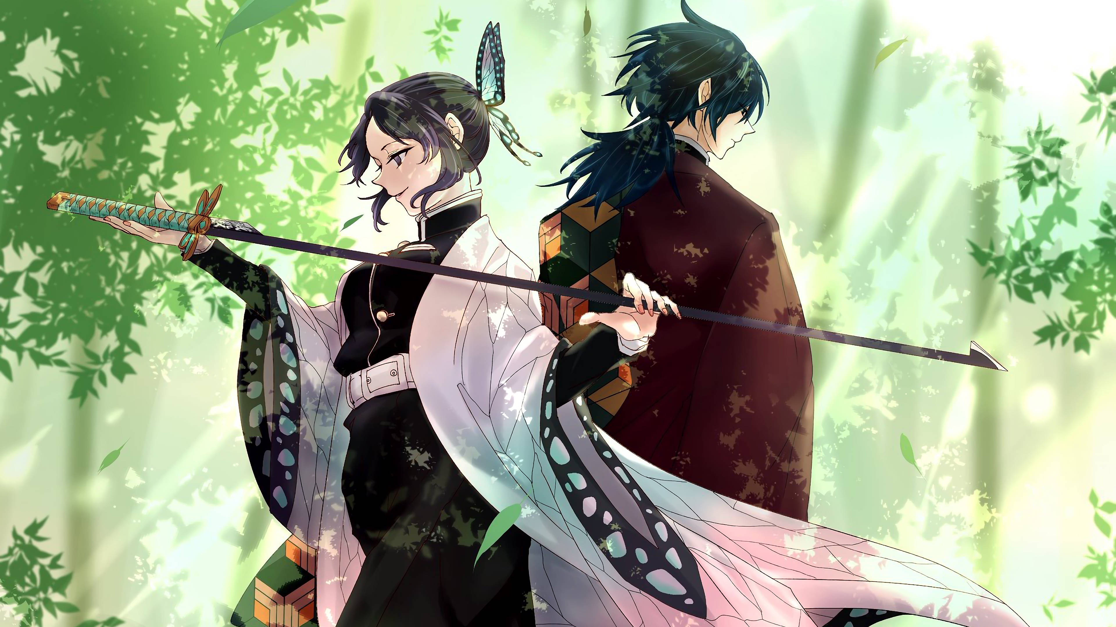 Download Shinobu Kocho And Giyu Tomioka Wallpaper