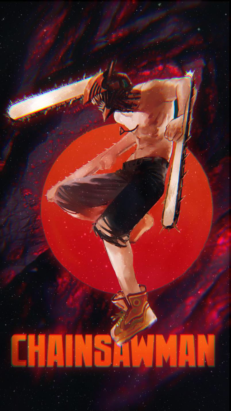 Made a chainsaw man wallpaper edits from the cover (depending on how this does all post more)
