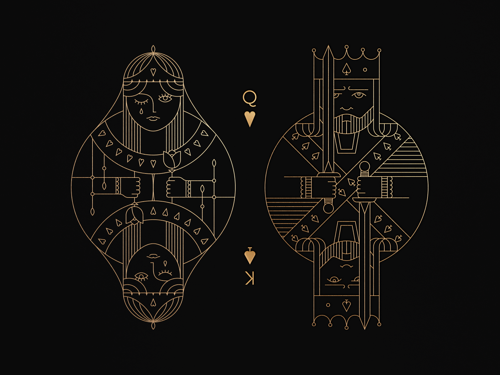 Queen of Hearts & King of Spades