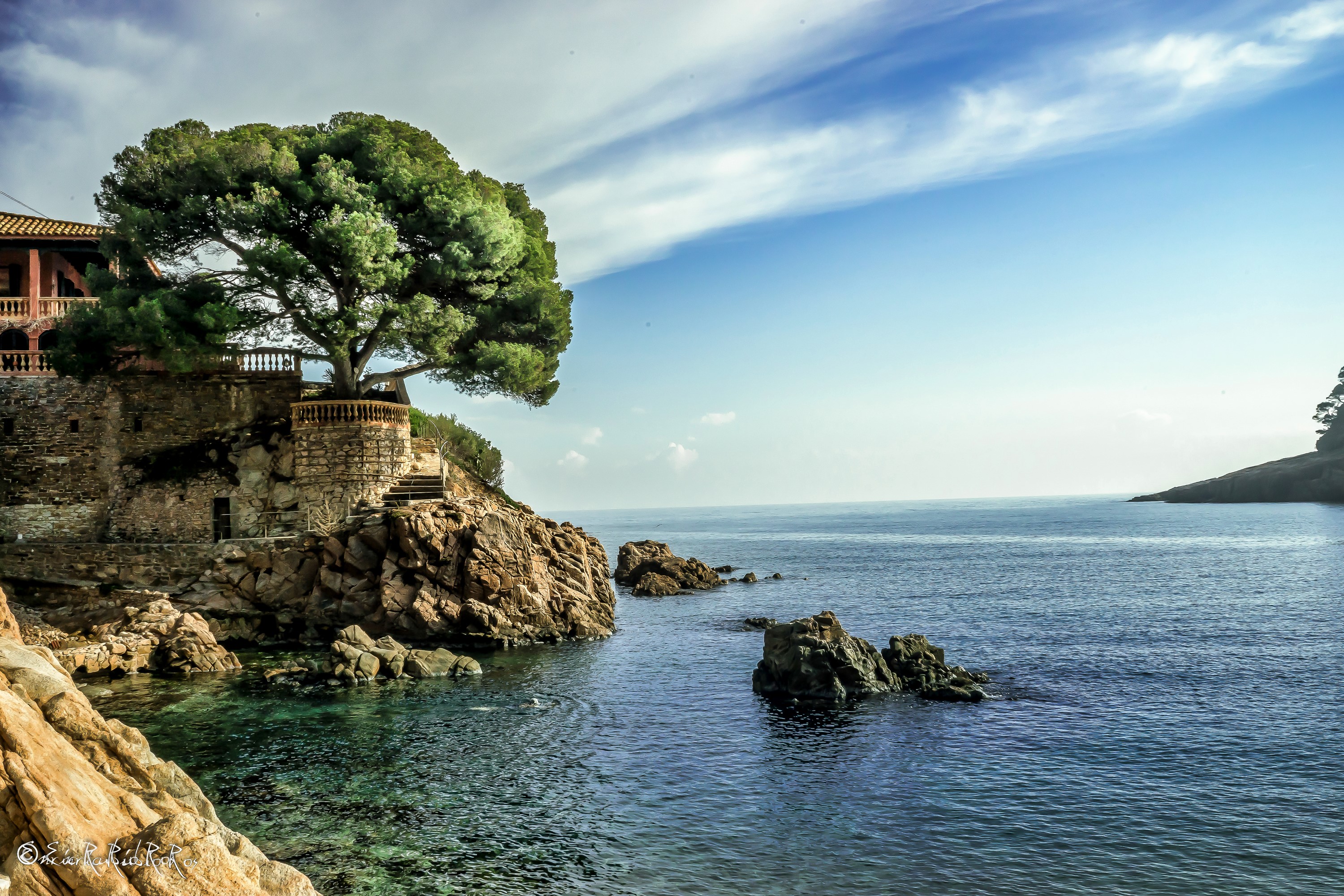 Costa Brava, Spain, Coast, Sea, Crag, Trees Gallery HD Wallpaper