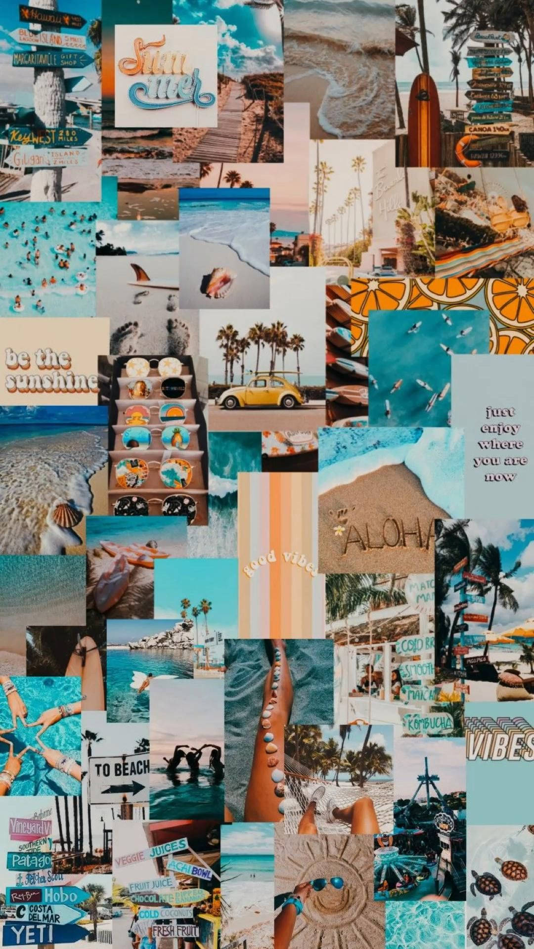 Download Hawaiian Summer Collage Wallpaper