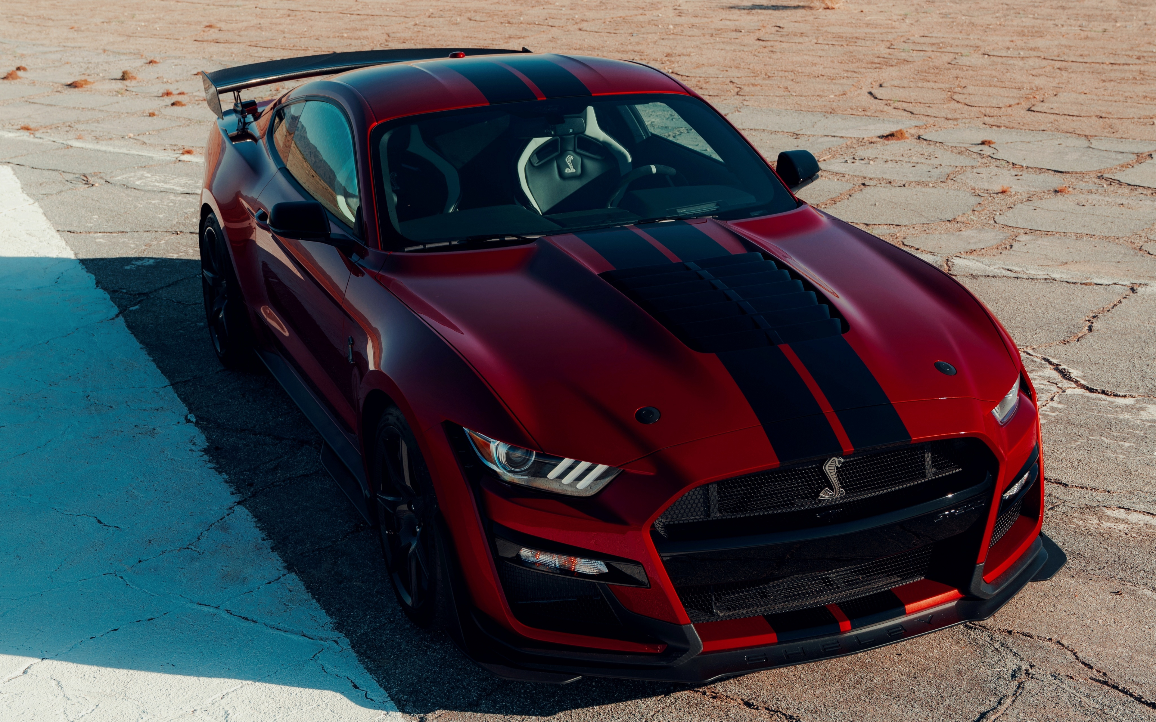 Download Wallpaper 3840x2400 Ford Mustang Shelby Gt500, Muscle Car, Blood Red 4k Wallaper, 4k Ultra HD 16:10 Wallpaper, 3840x2400 HD Background, 25182
