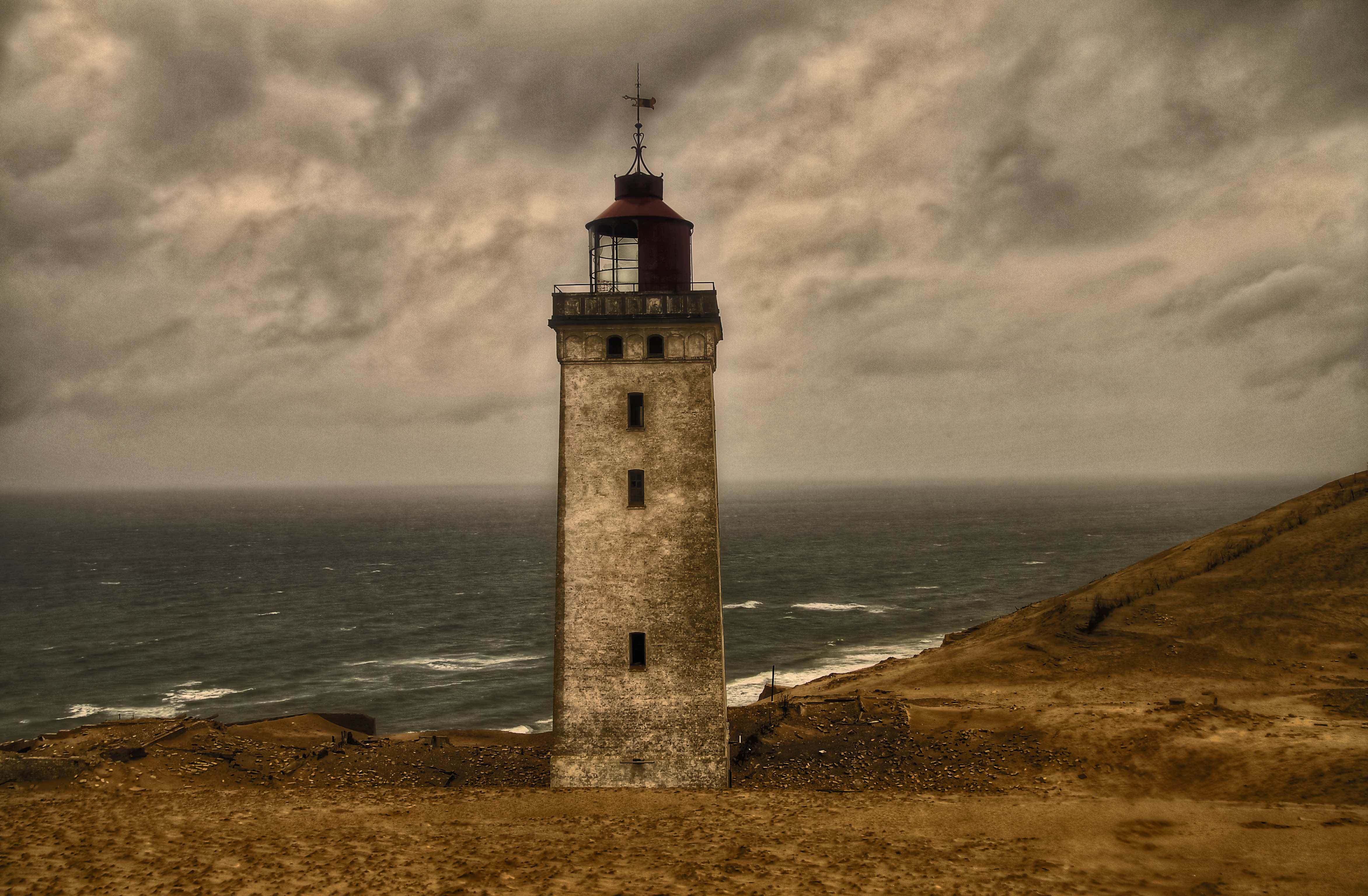 Wallpaper, lighthouse, Denmark, spring, mokastet 4688x3072