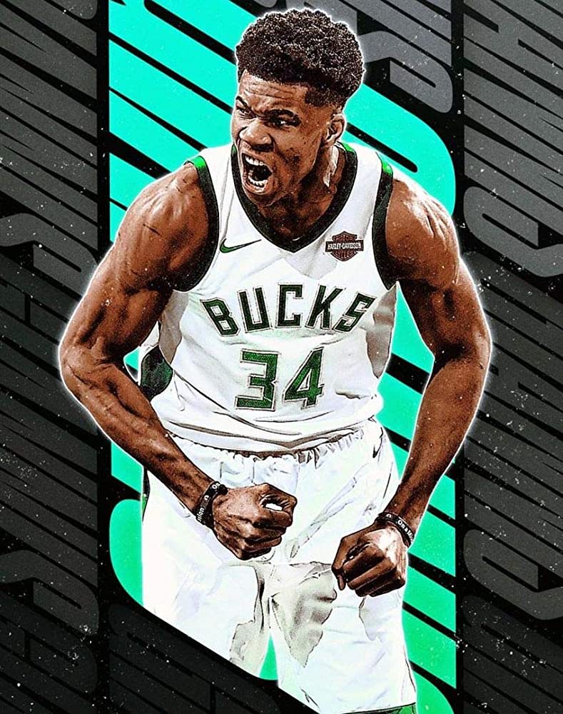 MasonArts Giannis Antetokounmpo 14inch x 18inch Silk Poster Dunk and Shot Wallpaper Wall Decor Silk Prints for Home and Store, Tools & Home Improvement