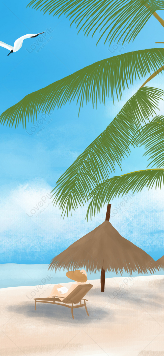 Mobile Phone Wallpaper On Beach In Summer Image Free Download