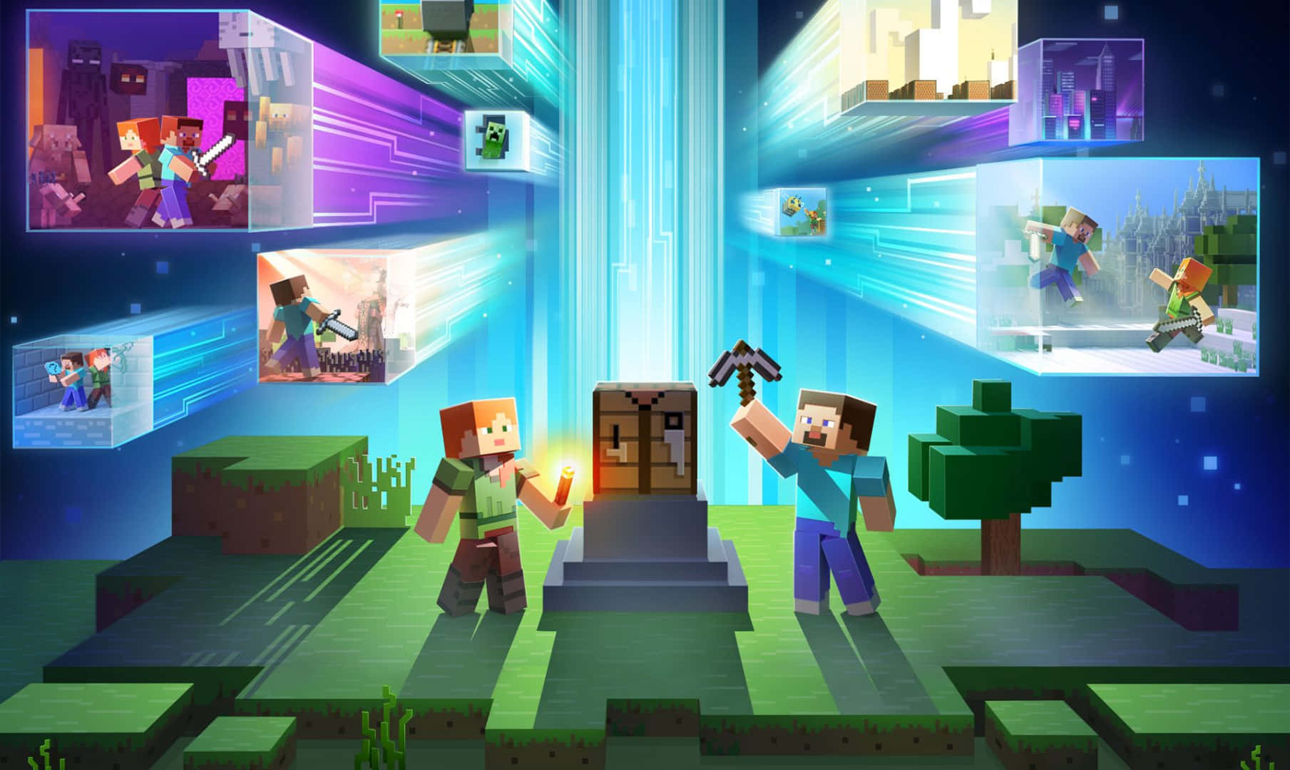 Download Minecraft Education Edition Classroom Scene Wallpaper