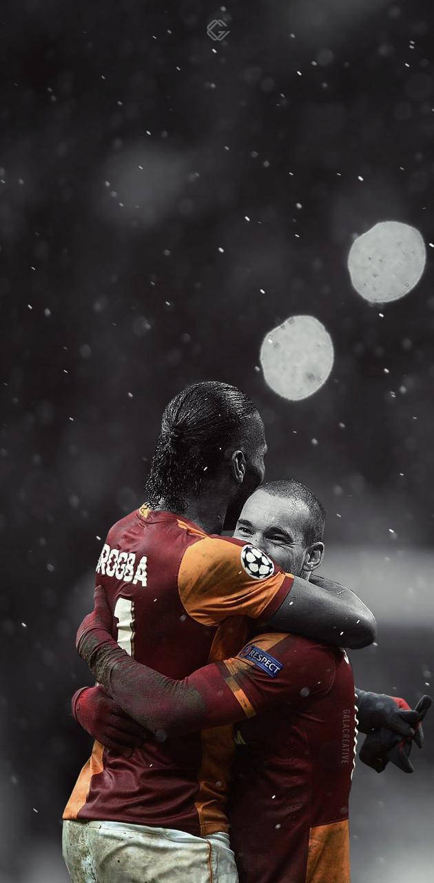 Download Galatasaray Players Hugging Wallpaper