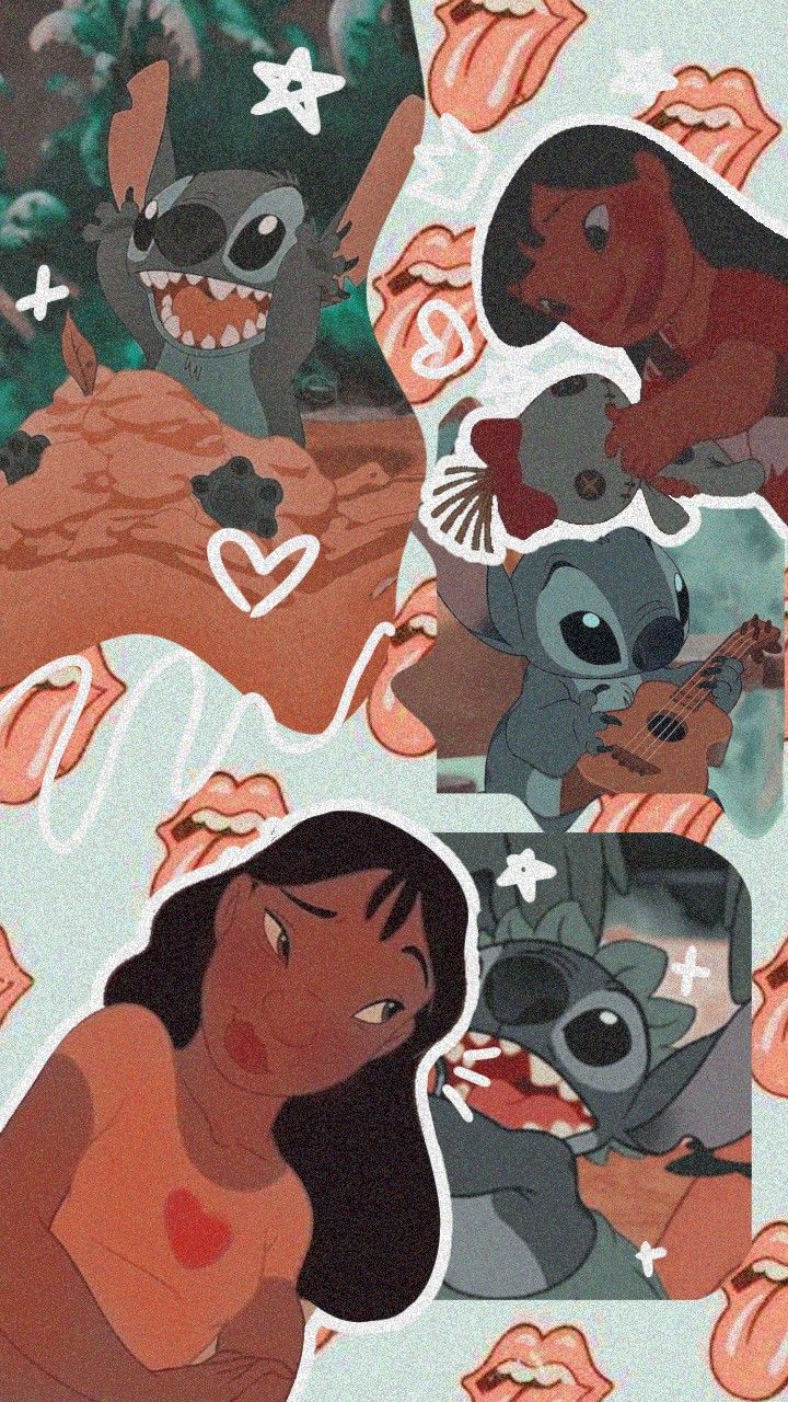 _Lilo n stitch aesthetic preppy wallpaper background_. Lilo and stitch drawings, Preppy wallpaper, Preppy aesthetic wallpaper