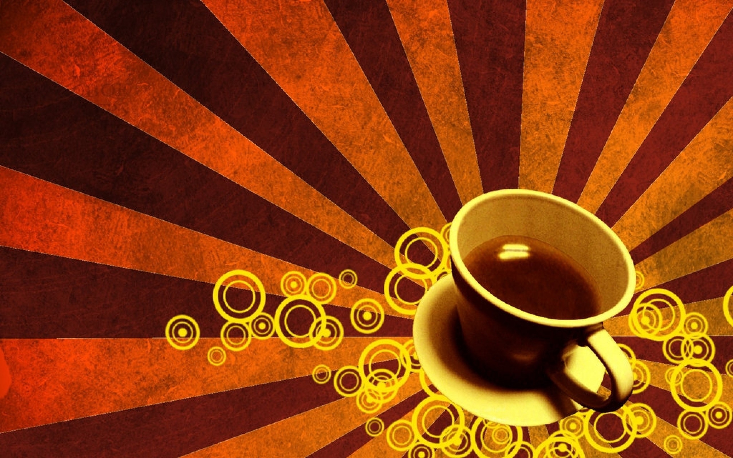 Wallpaper, cup, tea, graphics, designs 2560x1600