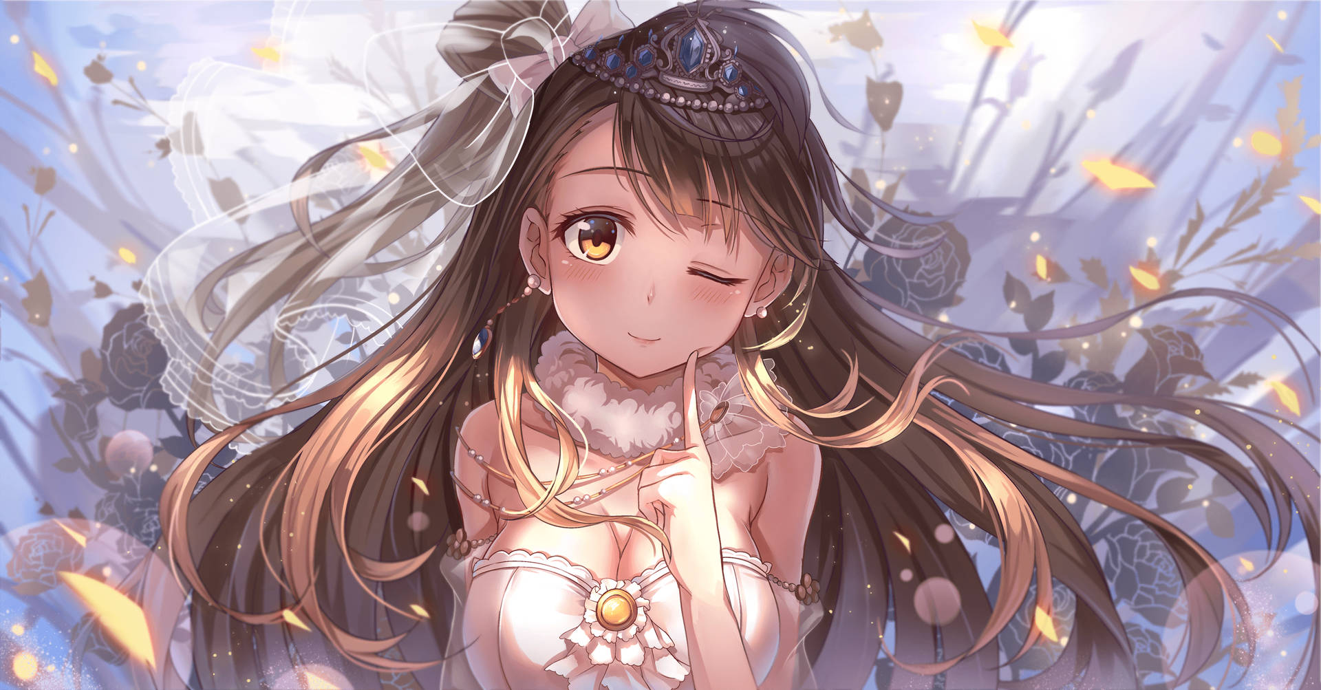 Download Anime Live Winking Lady Wallpaper