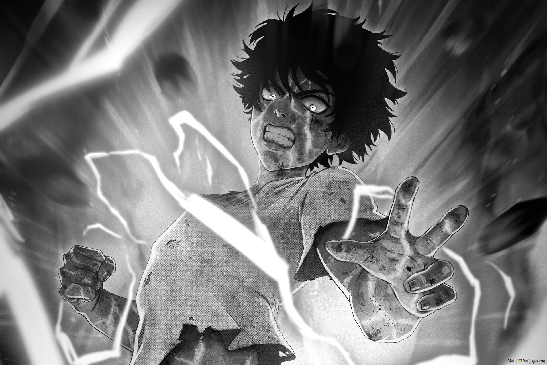 Izuku Midoriya Black & White Art HD wallpaper download