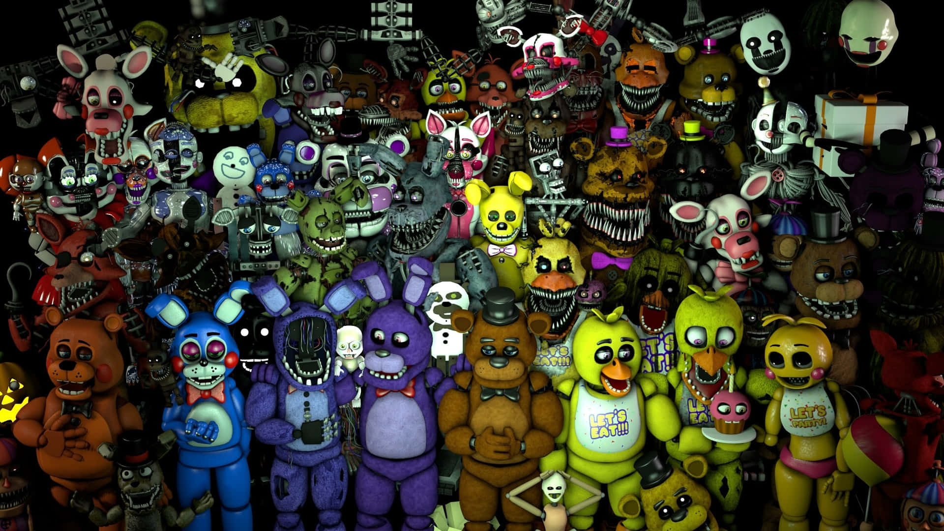 Download Five Nights At Freddy's Characters Picture 2048 X 1152