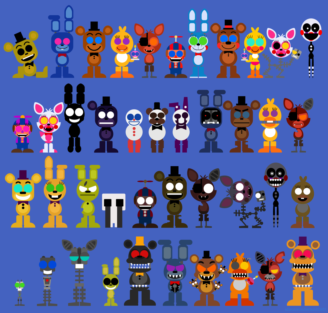 Free download FNaF World by AlisonWonderland1951 on [1280x1221] for your Desktop, Mobile & Tablet. Explore FNAF All Characters Wallpaper. Peanuts Characters Wallpaper, Disney Characters Wallpaper, Marvel Characters Wallpaper