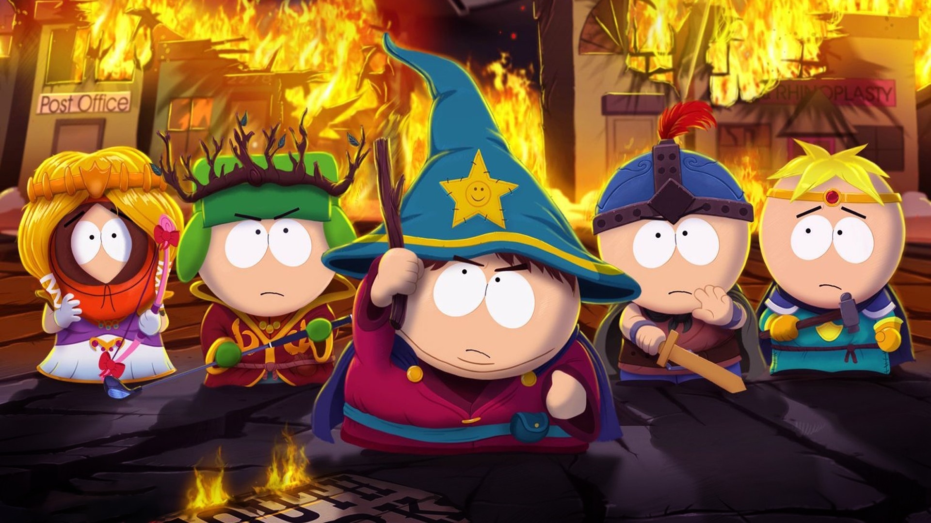 south, Park, Cartman, Stan, Keeny, Fire, Flames, Wizard, Fantasy, Destruction, Children Wallpaper HD / Desktop and Mobile Background