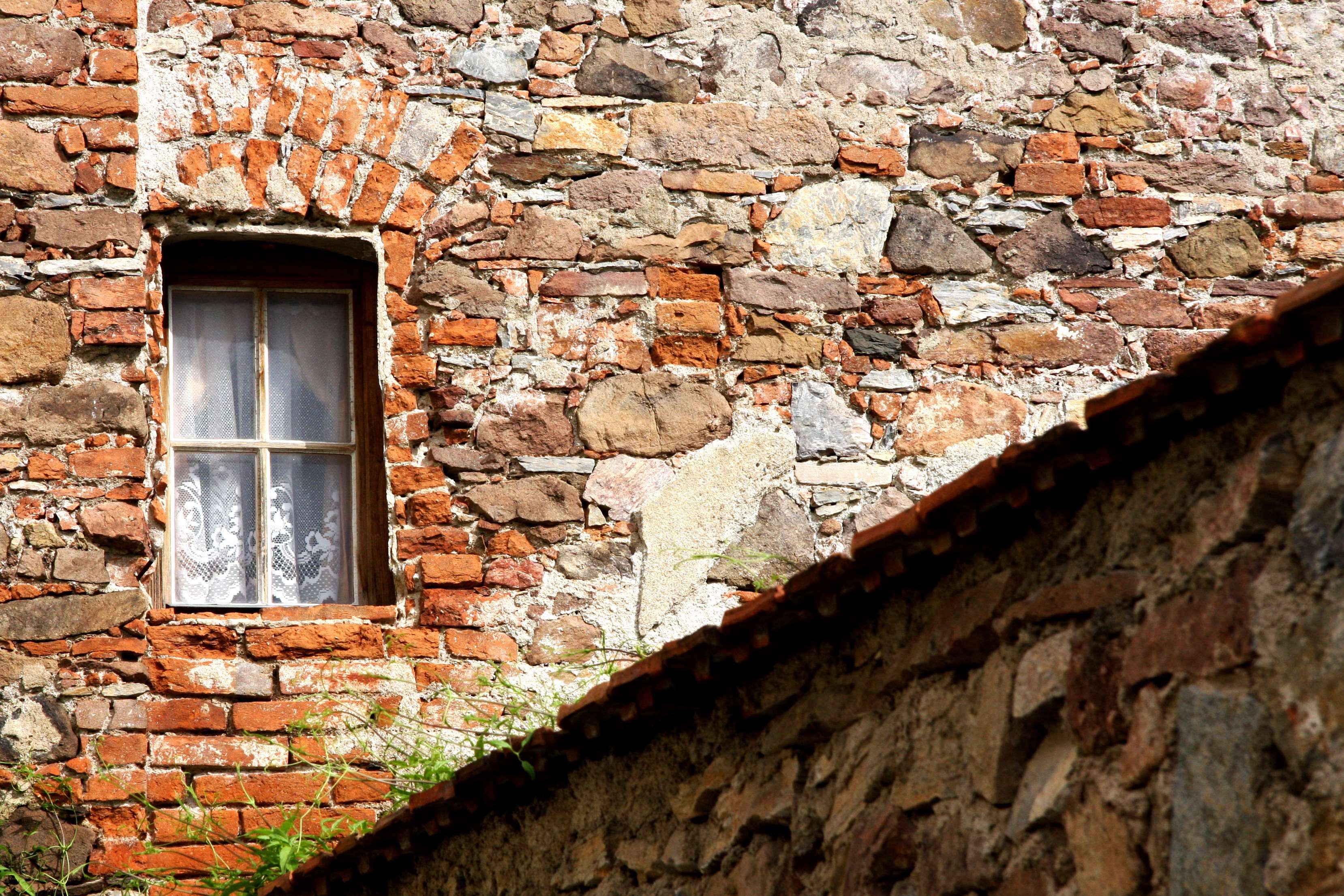 bricks, building, old, old house, old wall, window Gallery HD Wallpaper