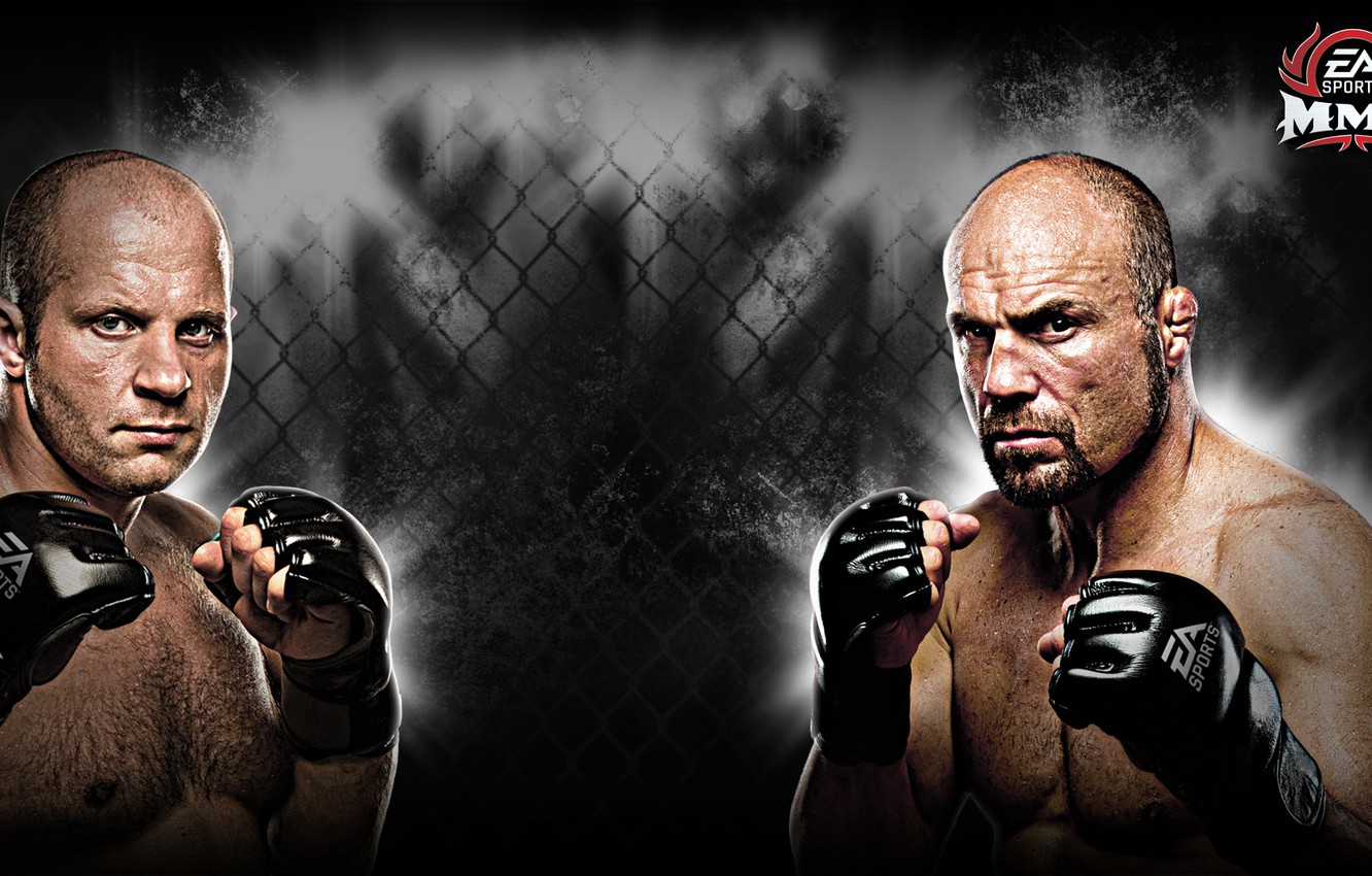 Wallpaper Fedor Emelianenko, fights without rules, Randy Couture, Fedor Emelianenko, fights, Randy Couture, EA Sports MMA image for desktop, section мужчины